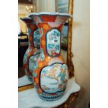 Decorative 19th. C. ceramic Oriental vase. { 62cm H }.