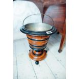 19th. C. walnut oyster bucket. { 42cm H }.