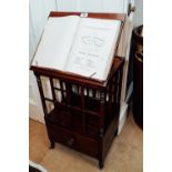 Early 19th. C. mahogany cantebury with adjustable book stand. { 81 cm H X 42cm W X 39cm D }.