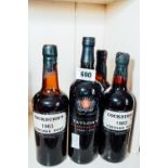 Four bottles of mixed Port - Bottle of Dow Port 1966, two bottles of Cockburns Port 1963 and one