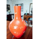 Large ceramic Oriental onion vase. { 79cm H }.