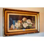 Early 20th. C. oil on canvas Still Life signed W Ludlow 1901 mounted in a gilt frame. { 51cm H X