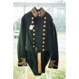 19th. C. Queen's Royal Company of Archers Boby Guard uniform, the cuffs and collar of the jacket