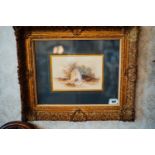 Henry O'Neill Rathmichael 1874 water colour mounted in a decorative gilt frame. { Frame 56cm H X