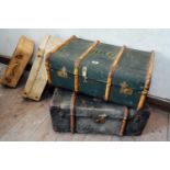 Collection of four early 20th. C. travelling trunks.