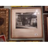 1950's framed picture of the Afton window display at Aer Lingus Paris {54 cm H x 56 cm W}.