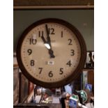 Large 1940's Smiths electrical wall clock {60 cm D}.