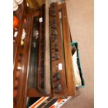 Snooker cue wall stand. { 79 cmW }.