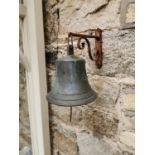 Bronze wall bell { 25cm H }.