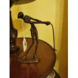 Bronze figure of a Golfer. { 20cm H }.