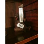 19th. C. Black Forest thermometer in the form of a Bear. { 20cm H }.