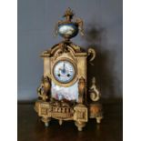 19th. C. gilded mantle clock