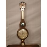 Georgian banjo barometer in mahogany.