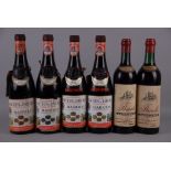 Sei bottiglie di Barolo di cui due di CAPPELLANO del 1958 e quattro numerate di Marchesi di Barolo