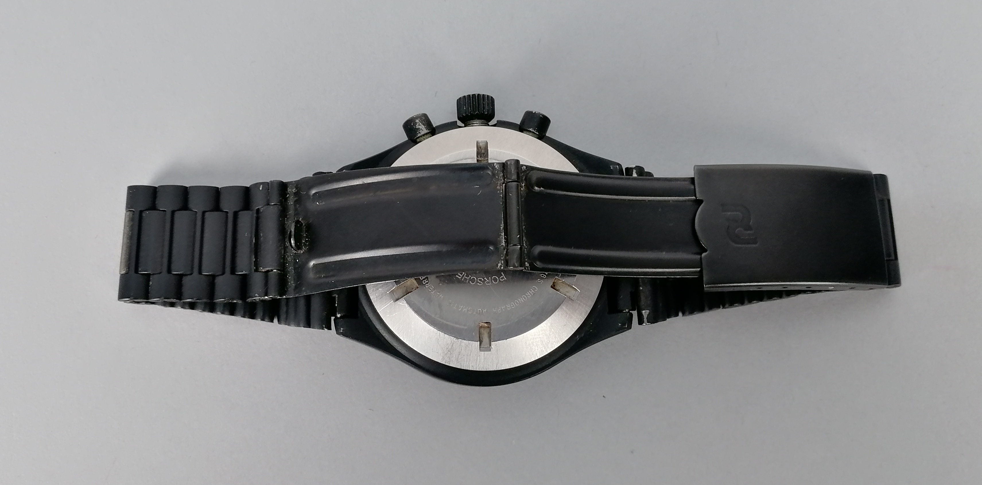 ORFINA. Orologio da uomo in acciaio nero, modello Porsche Design crono automatico, con bracciale - Image 3 of 5