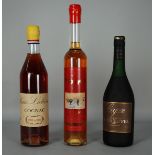 Tre Cognac dell'enogastronomia francese: - Cognac ALEXIS LICHINE & C. - Pale & Dry. Tappo