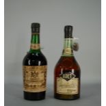 Due Cognac anni '40-'50: - Cognac ROBERT 'Tre stelle'. Tappo sigillato in ceralacca e tappo