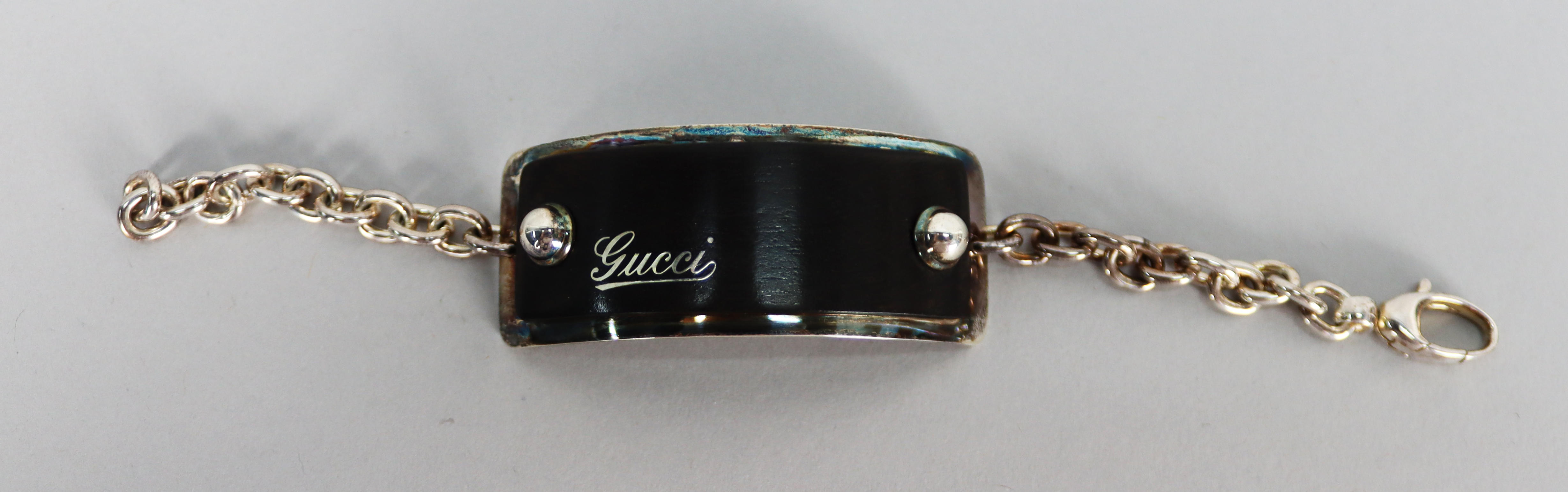 Elegante bracciale unisex in argento 925 ed ebano nero. - Image 2 of 4