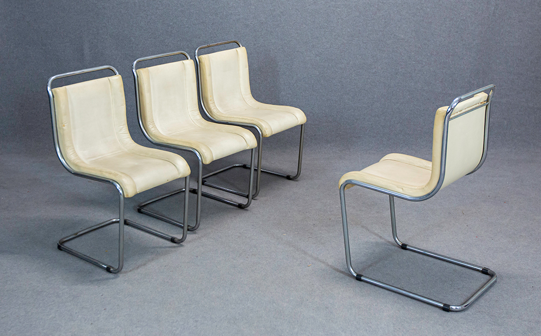 ICO PARISI - F.LLI LONGHI. Set of four chairs