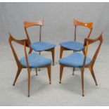 ICO PARISI (Attr.). Four Columbus chairs