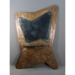 ANGELO BRAGALINI. Embossed copper mirror