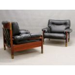 CARLO DE CARLI. Pair of Sella armchairs