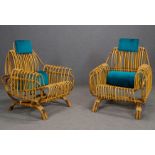 GIOVANNI TRAVASA-BONACINA. Two rattan armchairs