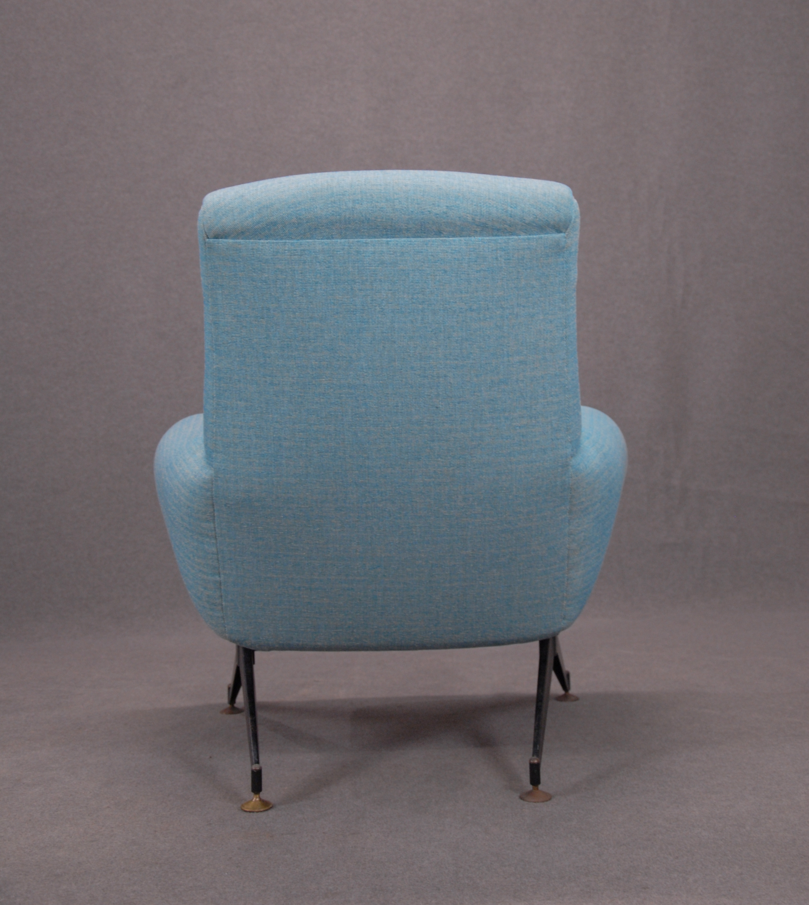 IMI armchair in iron, brass, wood and fabric - Image 4 of 4