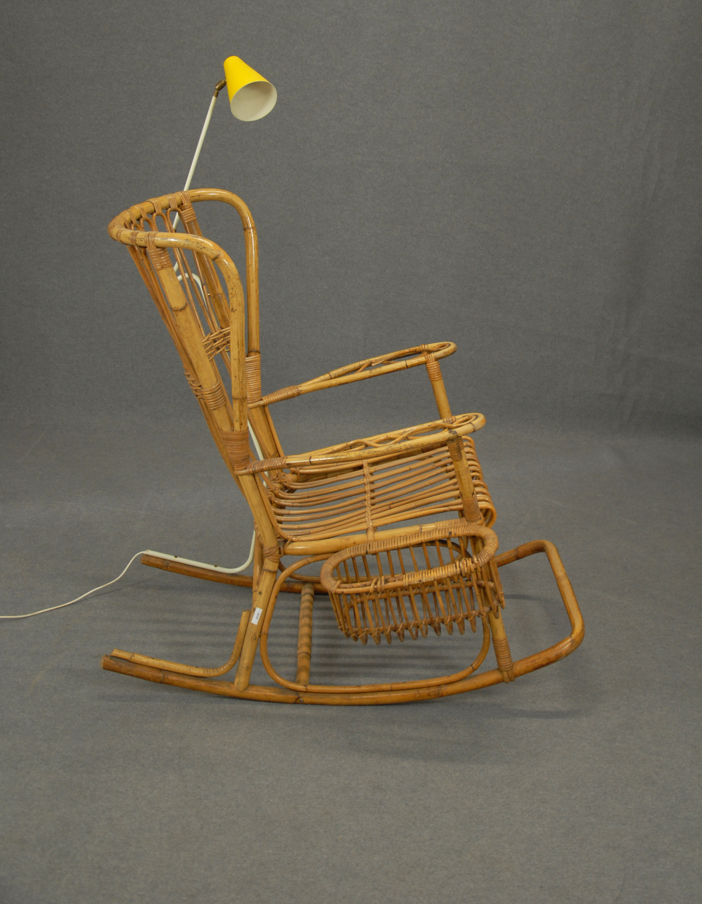 PAOLO MALCHIODI-GERVASONI. Wicker rocking chair - Image 3 of 3