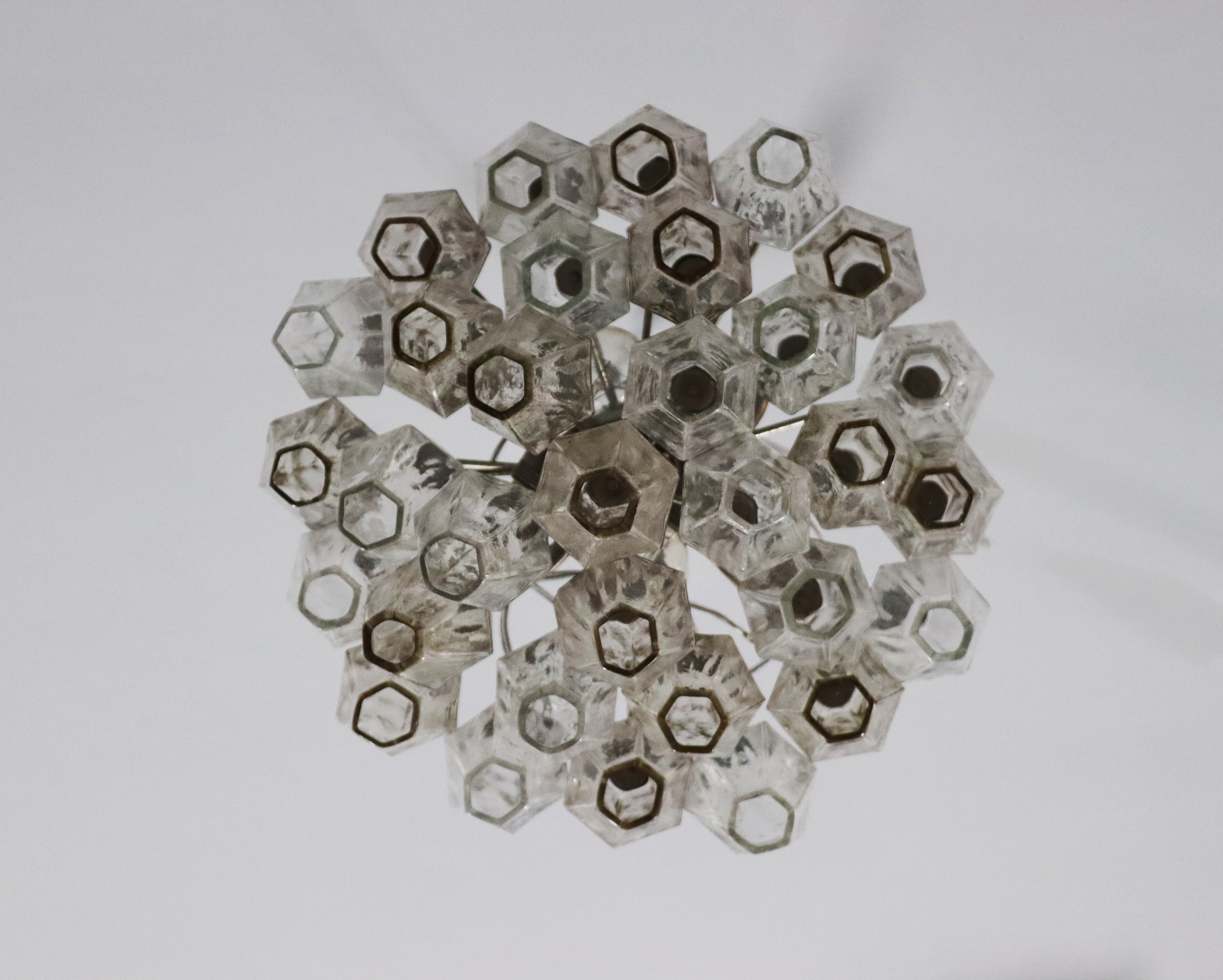 CARLO SCARPA for VENINI. Poliedri chandelier - Image 3 of 3