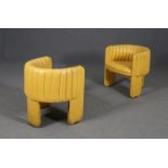 LUIGI MASSONI-POLTRONA FRAU. 2 Dinette armchairs