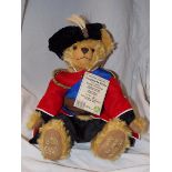 HERMAN MOHAIR BEAR 31/100 TROOPING THE COLOUR THE QUEEN'S BIRTHDAY PARADE WITH CERTIFICATE