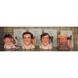 FOUR ROYAL DOULTON LIMITED EDITION CRICKETERS - LEN HUTTON D6495, DENNIS COMPTON D7076, W.G.