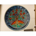 BOXED POOLE POTTERY LIMITED EDITION 'TREE OF LIFE' DISH 25CM DIA