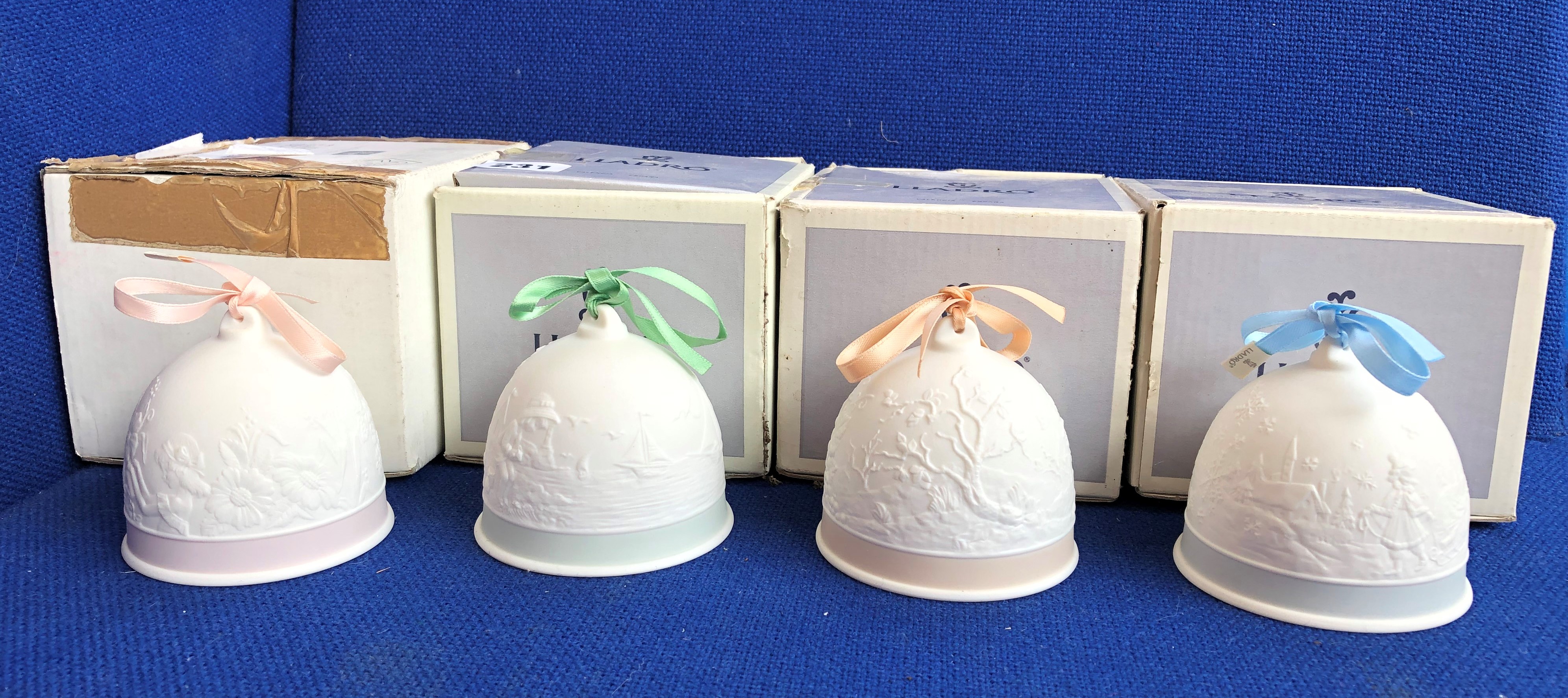 LLADRO SEASONAL BELLS - SUMMER BELL 7614, WINTER BELL 17616,