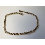 9CT ROSE AND YELLOW GOLD ALBERT CHAIN 30G APPROX