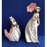 LLADRO COLLECTORS SOCIETY 1995 LADY FIGURINE 'AFTERNOON PROMENADE' AND A LLADRO FIGURINE 'JOLIE'