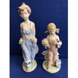 LLADRO FIGURE 'POCKET FULL OF WISHES' 7650 DATED 1997 AND LLADRO FIGURINE 'SPRING GIRL' 5217 DATED