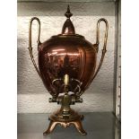 19TH CENTURY COPPER AND BRASS SAMOVAR,