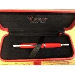 CASED PILOT CAPLESS LIMITED EDITION 2009 VIVID RED RHODIUM FOUNTAIN PEN