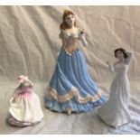 ROYAL WORCESTER BONE CHINA FIGURE-FOR SOMEONE SPECIAL AND TWO ROYAL DOULTON FIGURES -BUTTERCUP AND