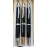 PILOT CAPLESS DECIMO FOUNTAIN PENS - BLACK WITH GOLD TRIM, BLACK WITH SILVER TRIM,