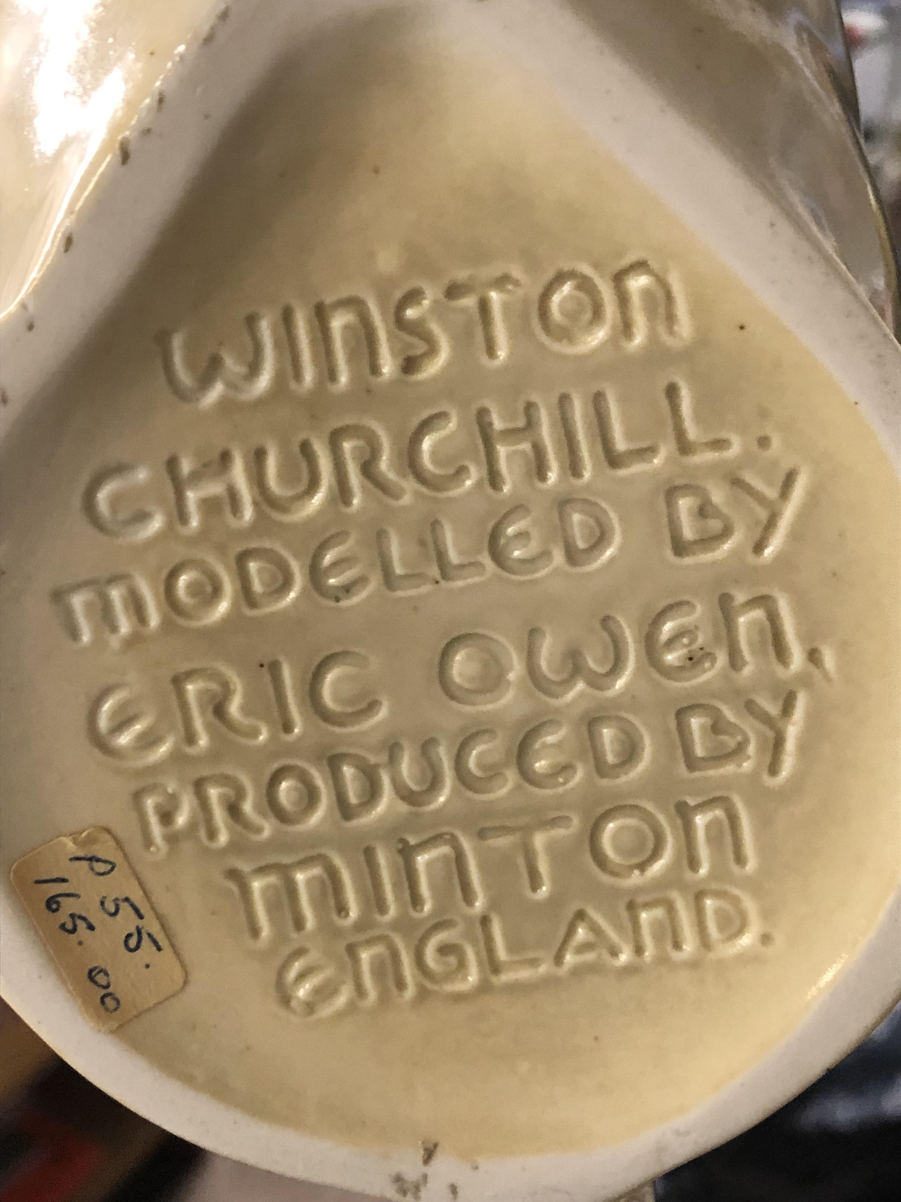 MINTON WINSTON CHURCHILL CHARACTER JUG MODELLED BY ERIC OWEN - Image 3 of 3