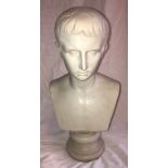 MARBLED BUST AFTER THE ANTIQUE,