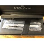 BOXED CARAN D'ACHE ECRIDOR CUBRIK FINE FOUNTAIN PEN