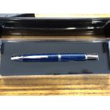 BOXED PILOT CAPLESS DECIMO BLUE AND BLACK FOUNTAIN PEN