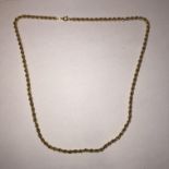 9CT GOLD DOUBLE ROPE TWIST CHAIN 8.