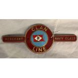 MERCHANT NAVY CLASS ENAMEL PLAQUE 'CLANLINE'