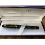 BOXED WATERMAN PARIS EXPERT GREEN MARBLE FOUNTAIN PEN