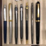 PLATINUM 3776 FOUNTAIN PEN - BLACK, PARKER SONNET FOUNTAIN PEN WITH 18CT GOLD NIB,